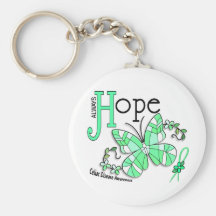 Stained Glass Butterfly Celiac Disease Key Chain