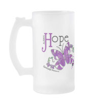 Stained Glass Butterfly Fibromyalgia Coffee Mugs