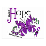 Stained Glass Butterfly Fibromyalgia Post Cards