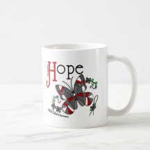 Stained Glass Butterfly Juvenile Diabetes Coffee Mugs