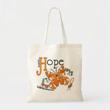 Stained Glass Butterfly Leukaemia Canvas Bag