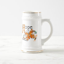 Stained Glass Butterfly Leukaemia Coffee Mugs