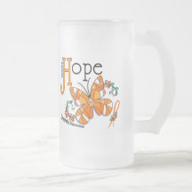 Stained Glass Butterfly Leukaemia Mug