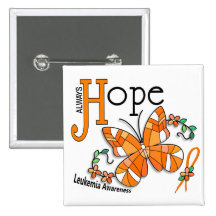 Stained Glass Butterfly Leukaemia Pin