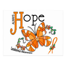 Stained Glass Butterfly Leukaemia Postcards