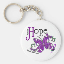 Stained Glass Butterfly Lupus Key Chains