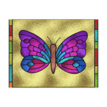 Stained Glass Butterfly Post Card
