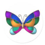 Stained Glass Butterfly Sticker