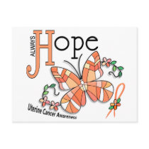 Stained Glass Butterfly Uterine Cancer