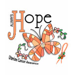 Stained Glass Butterfly Uterine Cancer t-shirts