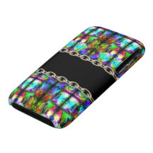 Stained-Glass chain pattern by Valxart.com iPhone 3 Covers