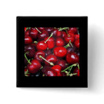 Stained Glass Cherries, template pin button brooch