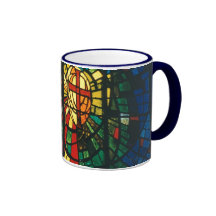 Stained Glass Christian Cross Coffee Mug art