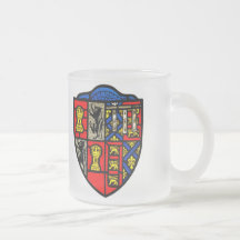 Stained Glass Coat of Arms Frosted Glass Mug