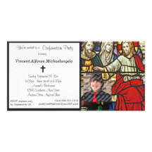 Stained Glass Confirmation Party Invitation Picture Card