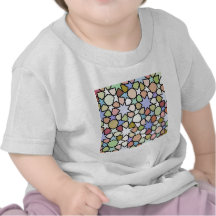 Stained Glass Earthy Hues Stars Pattern T Shirt