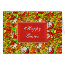 Stained Glass Easter Greeting Card