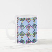 Stained Glass Effect Floral Pattern. Mugs