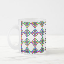 Stained Glass Effect Floral Pattern. Mugs