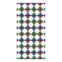 Stained Glass Effect Floral Pattern. Customized Photo Card