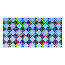 Stained Glass Effect Floral Pattern. Customized Photo Card
