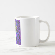 Stained glass gold Cross Mug