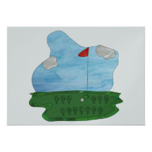 Stained Glass Golf Party Invite