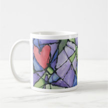 Stained Glass Heart Mug