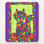Stained Glass Kitty Mousepad