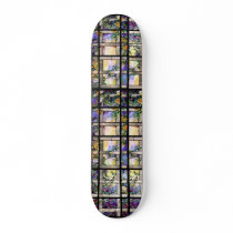 Stained Glass Lattice Gardens Skateboard