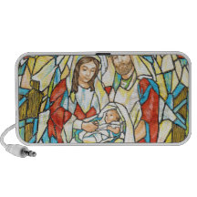 Stained Glass Nativity Painting Mini Speakers