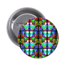 Stained-Glass Pinback Buttons