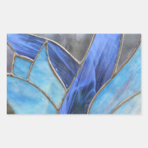 Stained Glass Rectangular Stickers