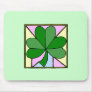 Stained Glass Shamrock Mousepad