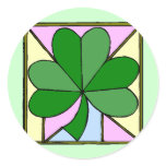 Stained Glass Shamrock Sticker