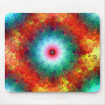 Stained-Glass Snowflakes Mouse Pads