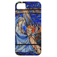 Stained Glass Style Nativity iPhone 5 Cases