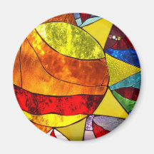 Stained Glass Sun Magnet