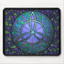 Stained Glass Triskele Mouse Pads