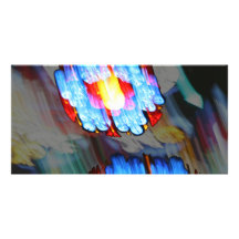 Stained glass window, Bern Munster, Switzerland Photo Greeting Card