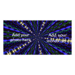 Stained Glass Window Kaleidoscope 17 Custom Photo Card