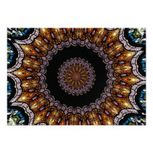 Stained Glass Window Kaleidoscope 21 Personalized Invitations