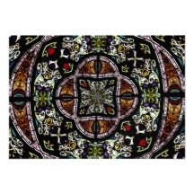 Stained Glass Window Kaleidoscope 6 Custom Announcement