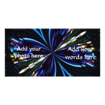 Stained Glass Window Kaleidoscope 9 Picture Card