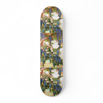 Stained Glass Wisteria Garden Skateboard