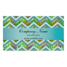 Stained Glass Zigzag Pocket 2013 Calendar Business Card Template