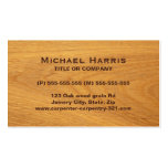 Stained oak wood business card