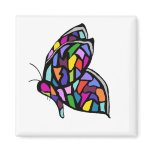 stainglass butterfly magnet