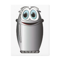 Stainless Steel Cartoon Refrigerator Post Card