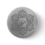 Stainless Steel Floral Aum Design buttons